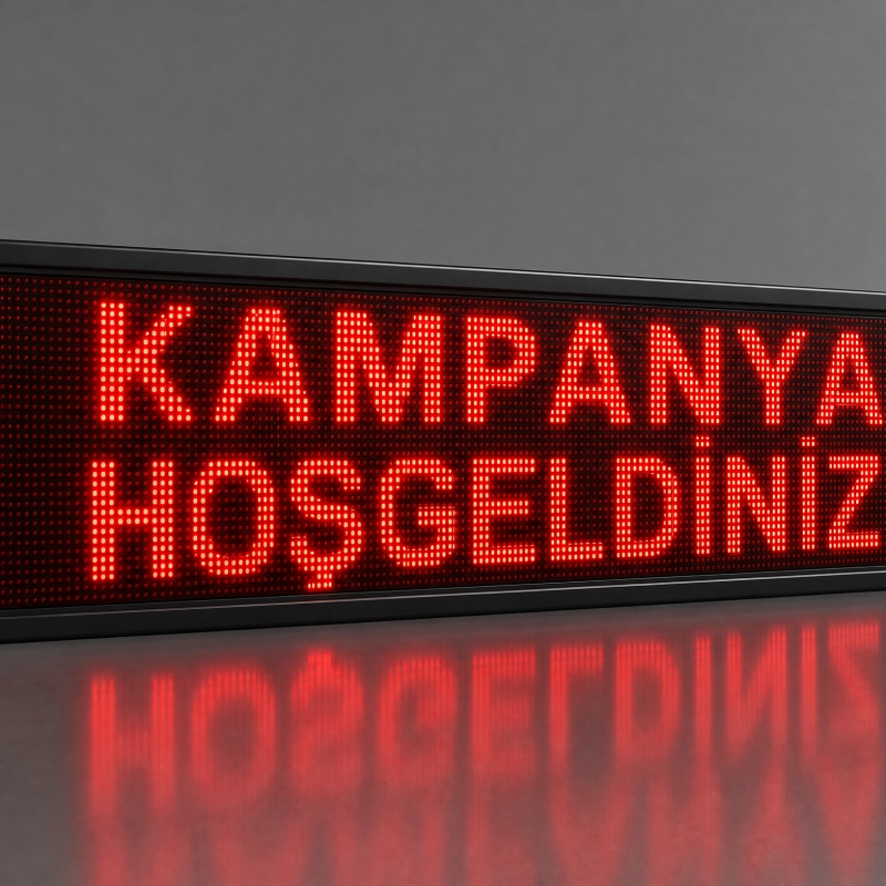 16 x 64 Kırmızı Led Tabela Kayan Yazı